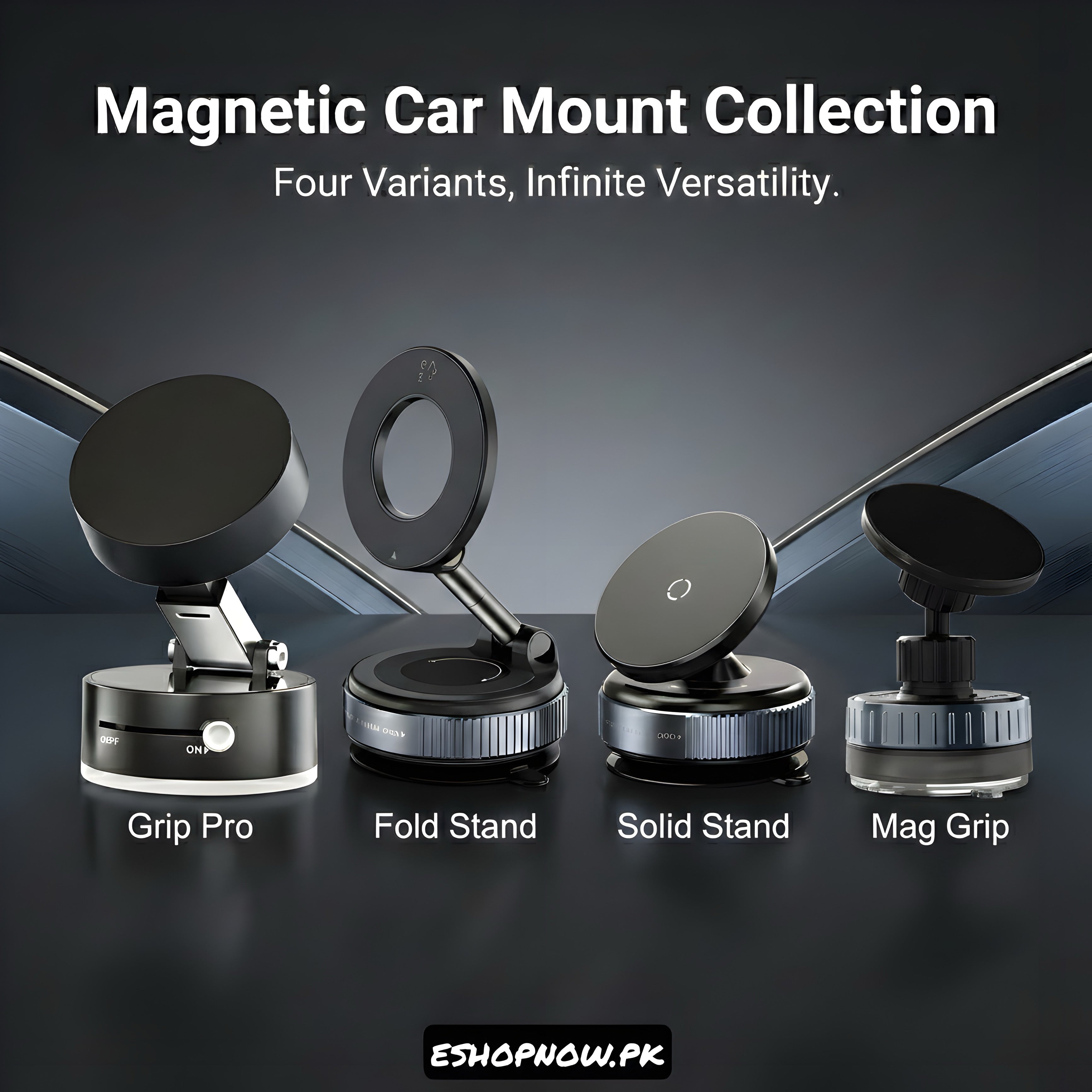 360° Magnetic Car Phone Holder With Strong Suction Base
