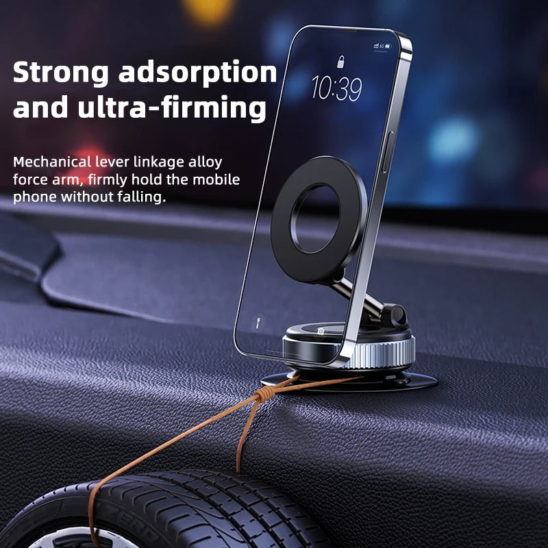 360° Magnetic Car Phone Holder With Strong Suction Base