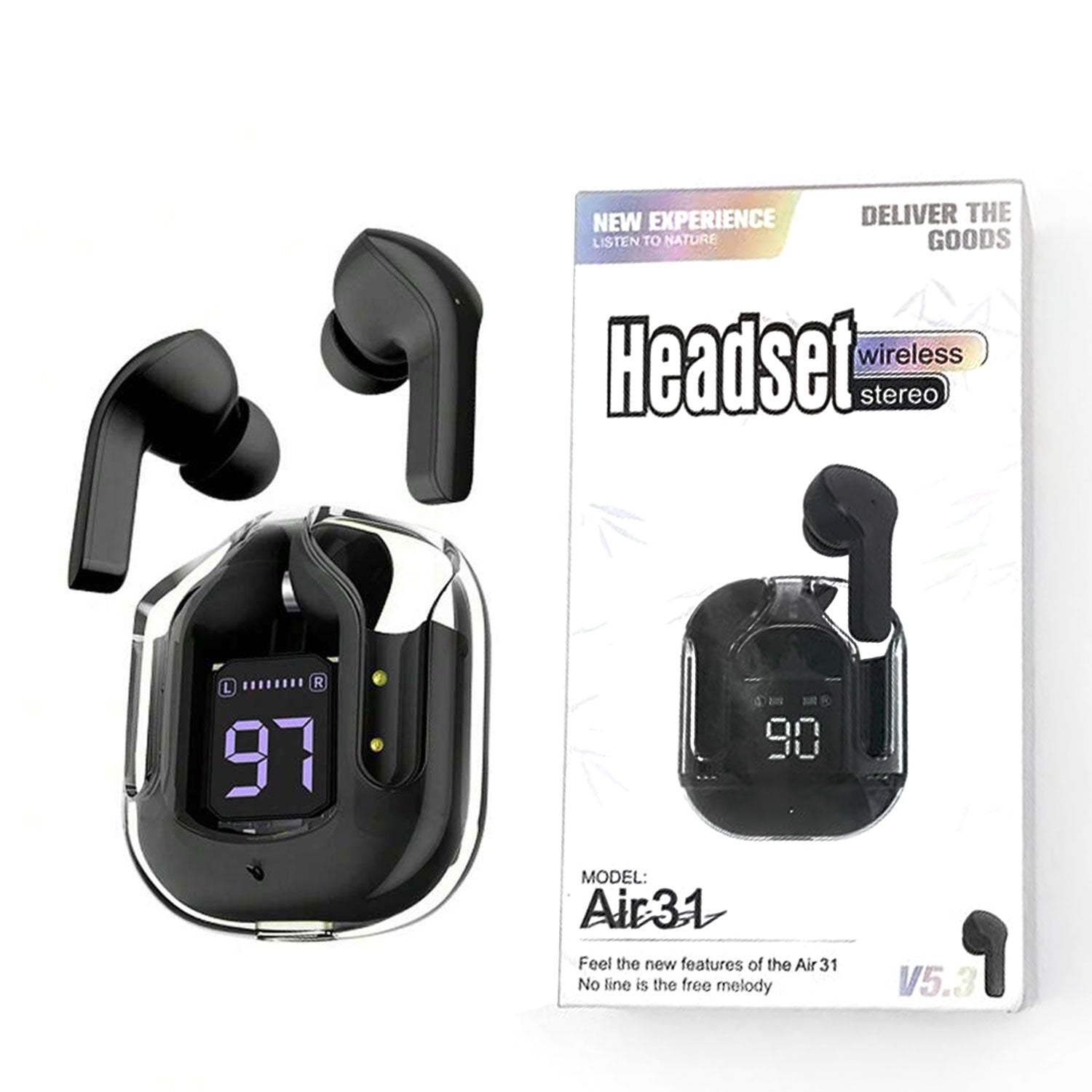 AIR 31 TWS TRANSPARENT EARBUDS - eShop Now
