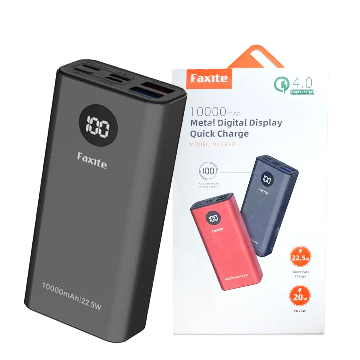 FAXITE M10 Pro 10000mAh Fast Charging Power Bank