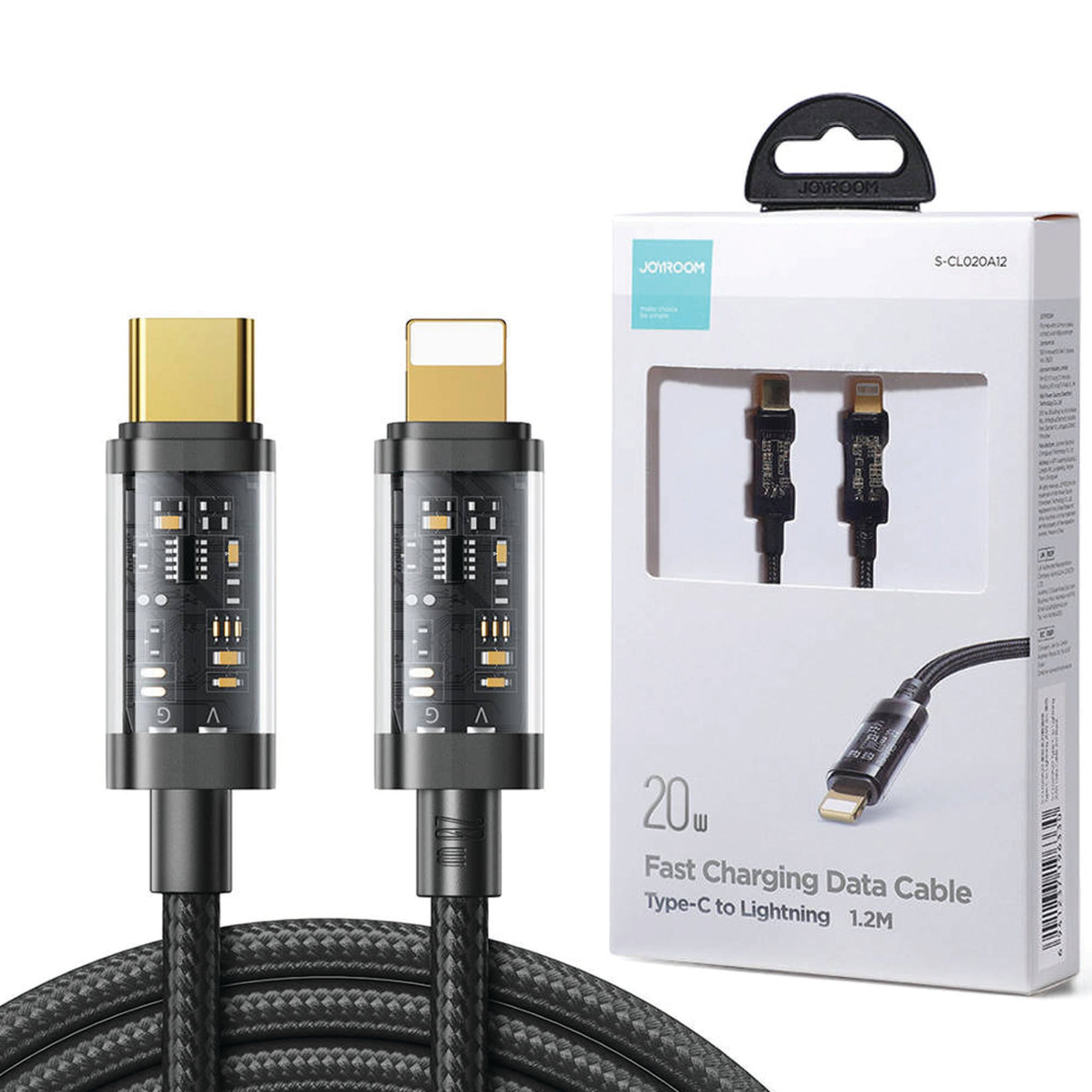 JOYROOM Type-C To Lightning 20W Data Cable 1.2m Transparent - eShop Now