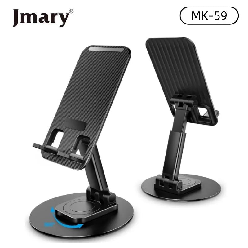 Mobile Phone Stand With 360 Rotation Black Plastic Material