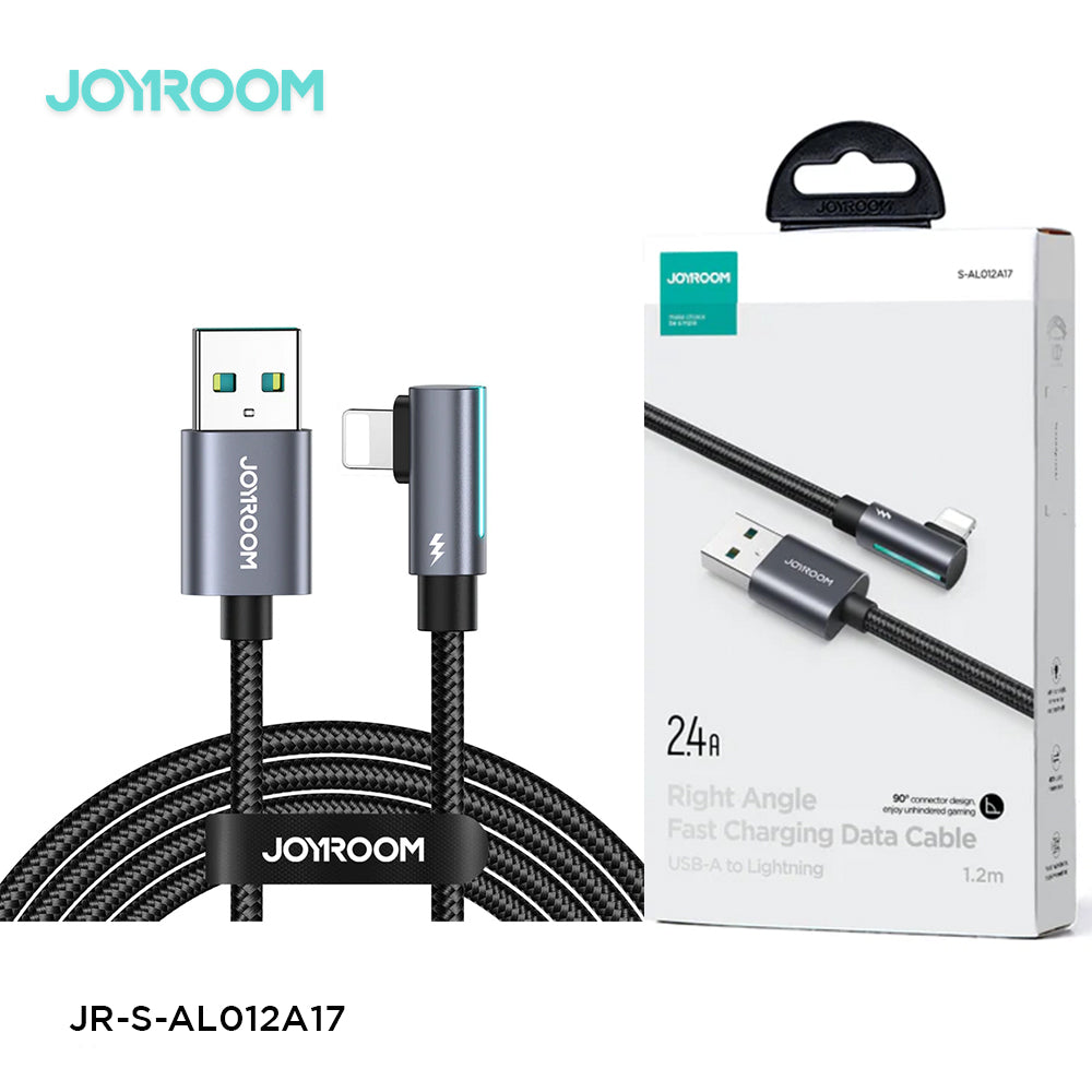 Joyroom SmoothGame Series 2.4A USB-A To Lightning Right Angle Fast Charging Data Cable - eShop Now