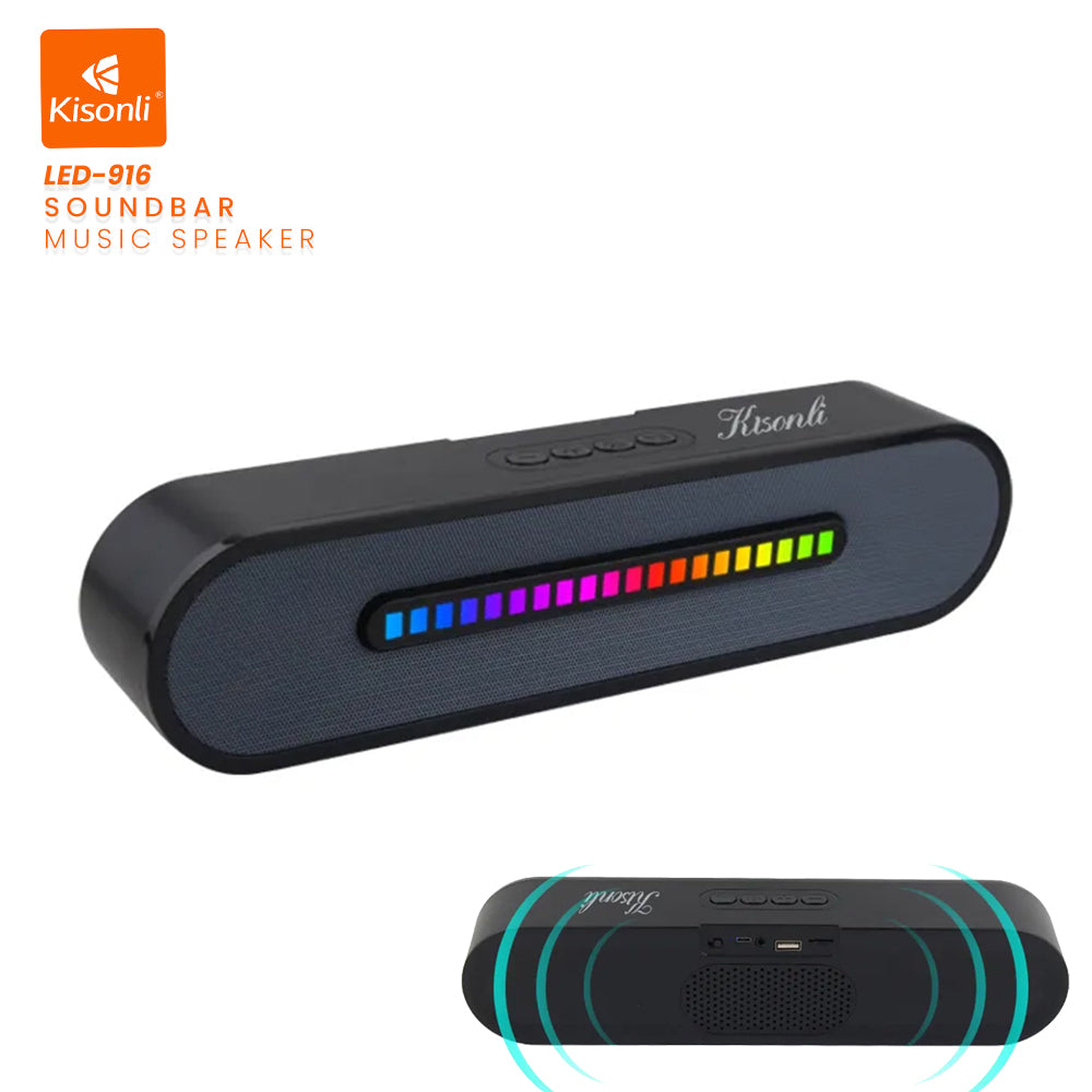 KISONLI LONGBAR BLUETOOTH SPEAKER LED-916 - eShop Now