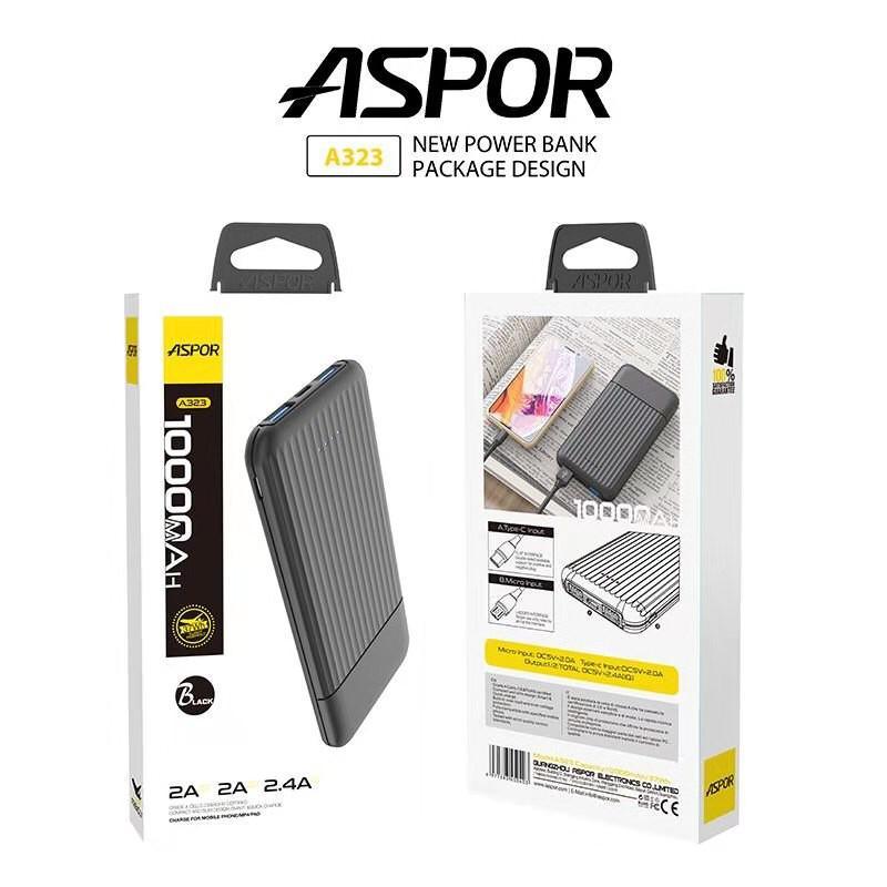 Aspor A323 Power Bank 10,000 mAh - eShop Now