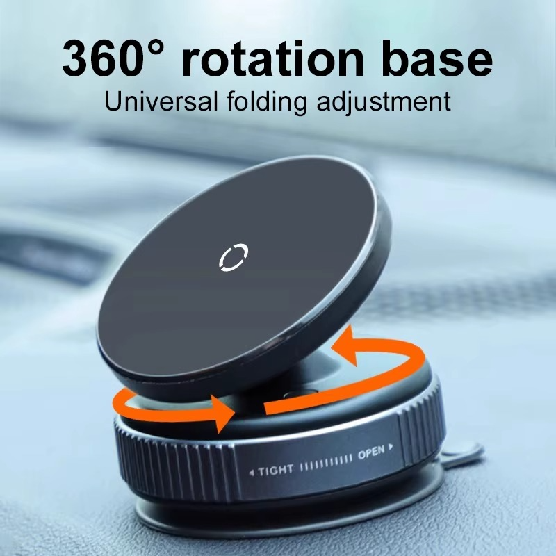 360° Magnetic Car Phone Holder With Strong Suction Base