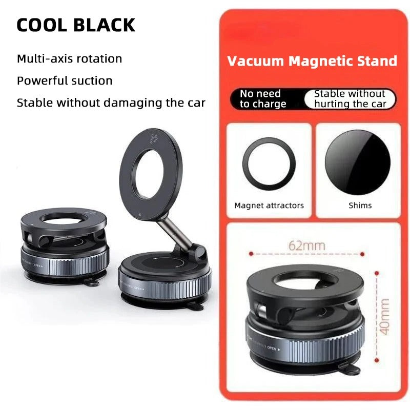 360° Magnetic Car Phone Holder With Strong Suction Base