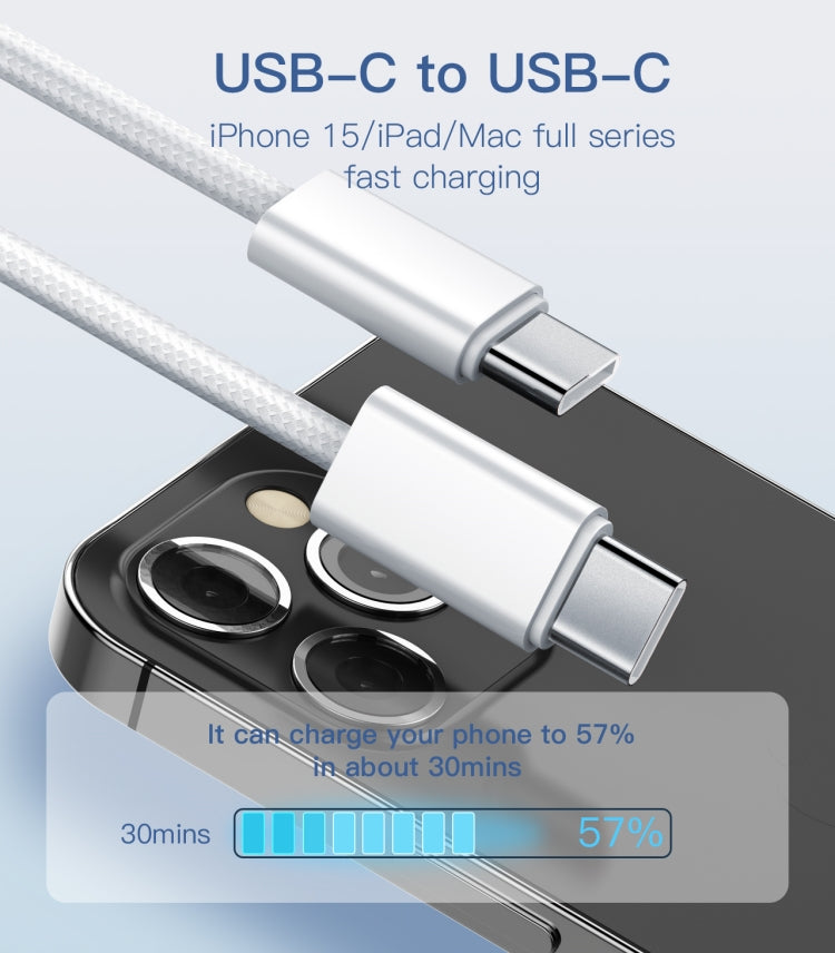 65W PD USB-C to USB-C Fast Charging & Data Cable