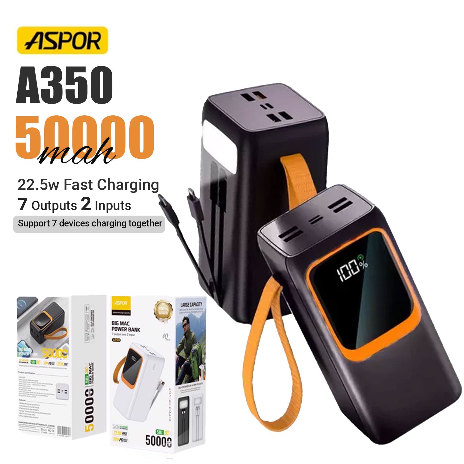 Aspore A350 50,000mah