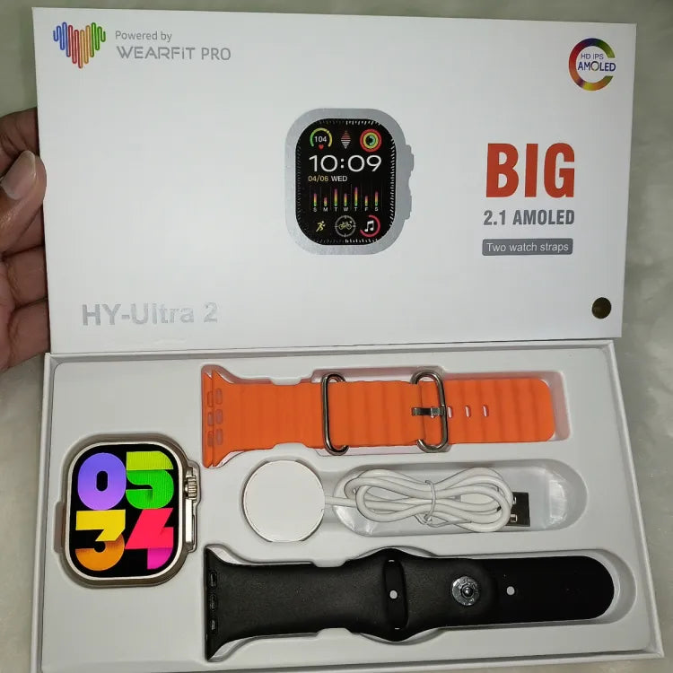 HY ULTRA 2 Smart Watch - 2 Straps - eShop Now