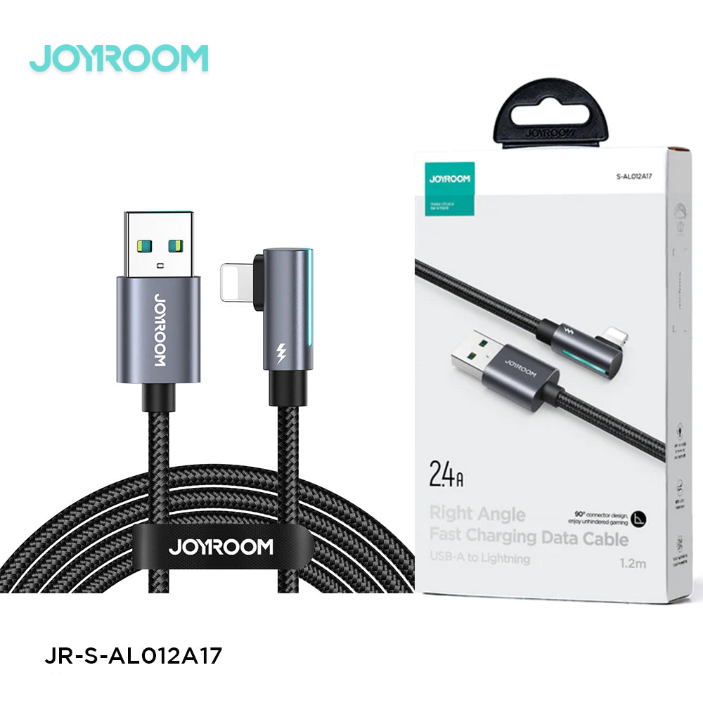Joyroom SmoothGame Series 2.4A USB-A To Lightning Right Angle Fast Charging Data Cable