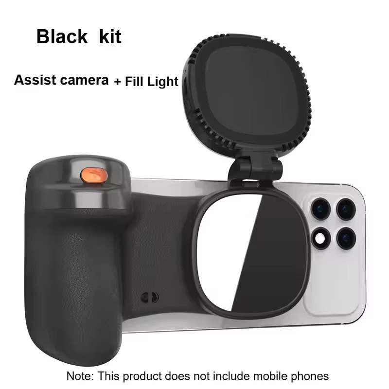 K02 Magnetic Phone Camera Grip with Bluetooth Remote & LED Light