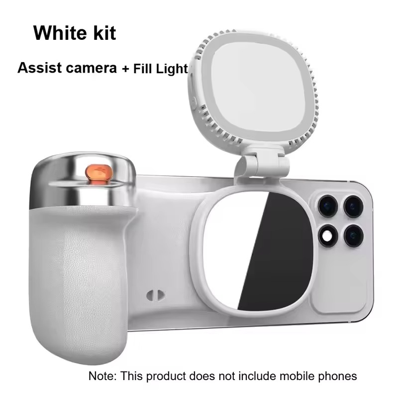 K02 Magnetic Phone Camera Grip with Bluetooth Remote & LED Light