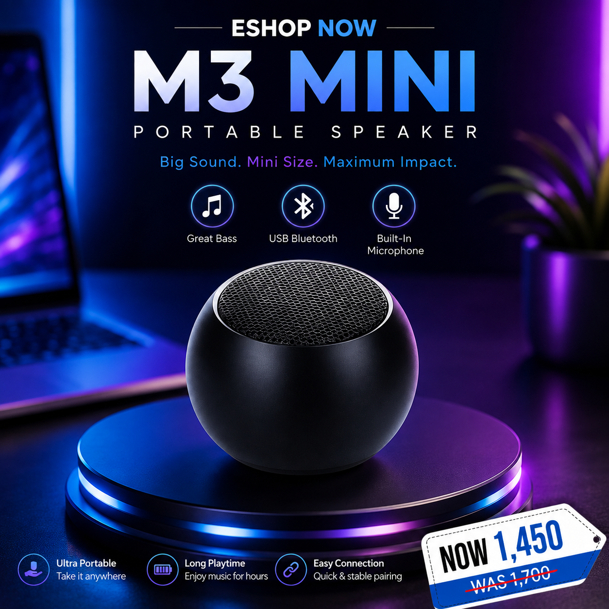M3 Mini Portable Speaker
