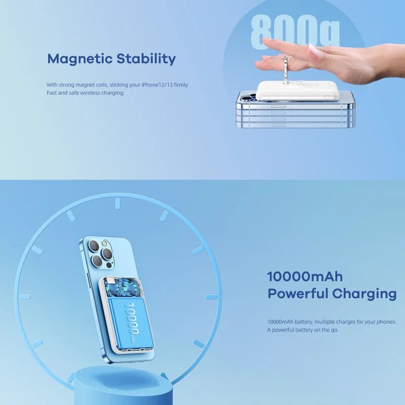 REMAX RPP-85 10000 mAh Multi-Compatible Magnetic Wireless Fast Charging Power Bank - eShop Now