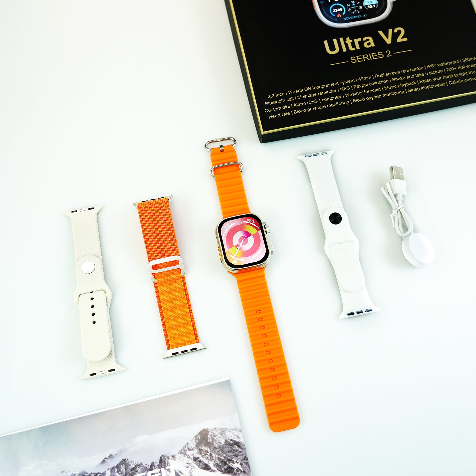 V2 Ultra 4 Straps Smart Watch