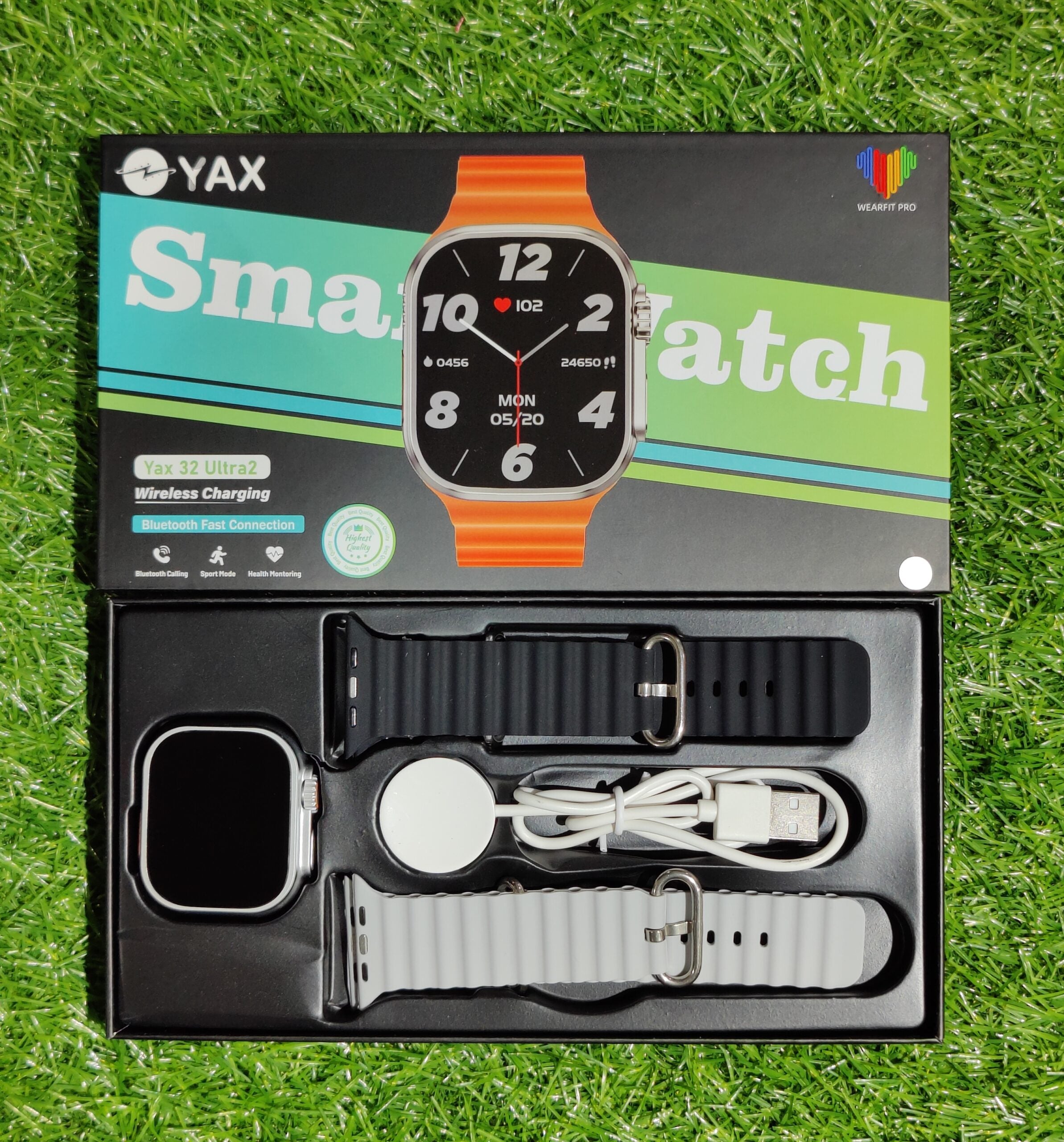 YAX 32 ultra 2 Smart Watch - 2 Straps - eShop Now