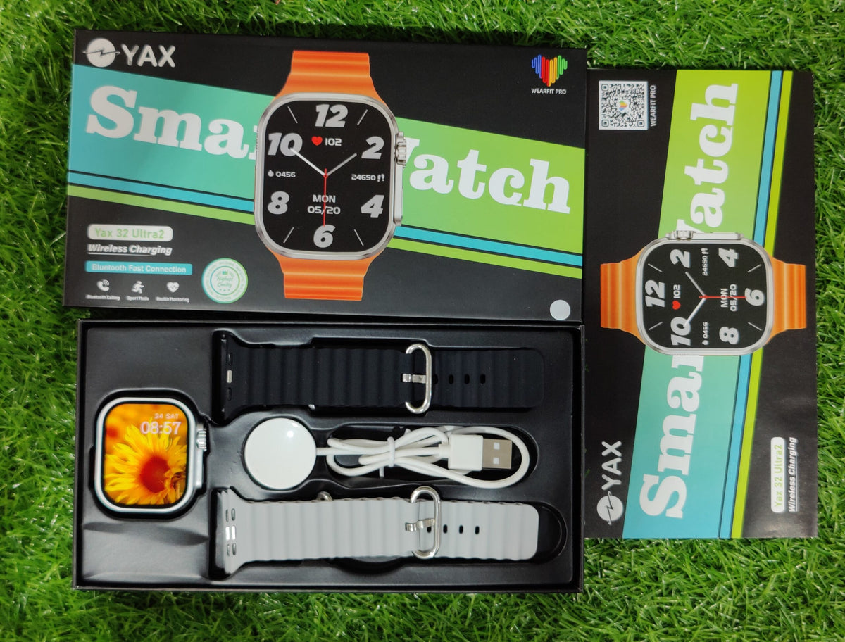 YAX 32 ultra 2 Smart Watch - 2 Straps