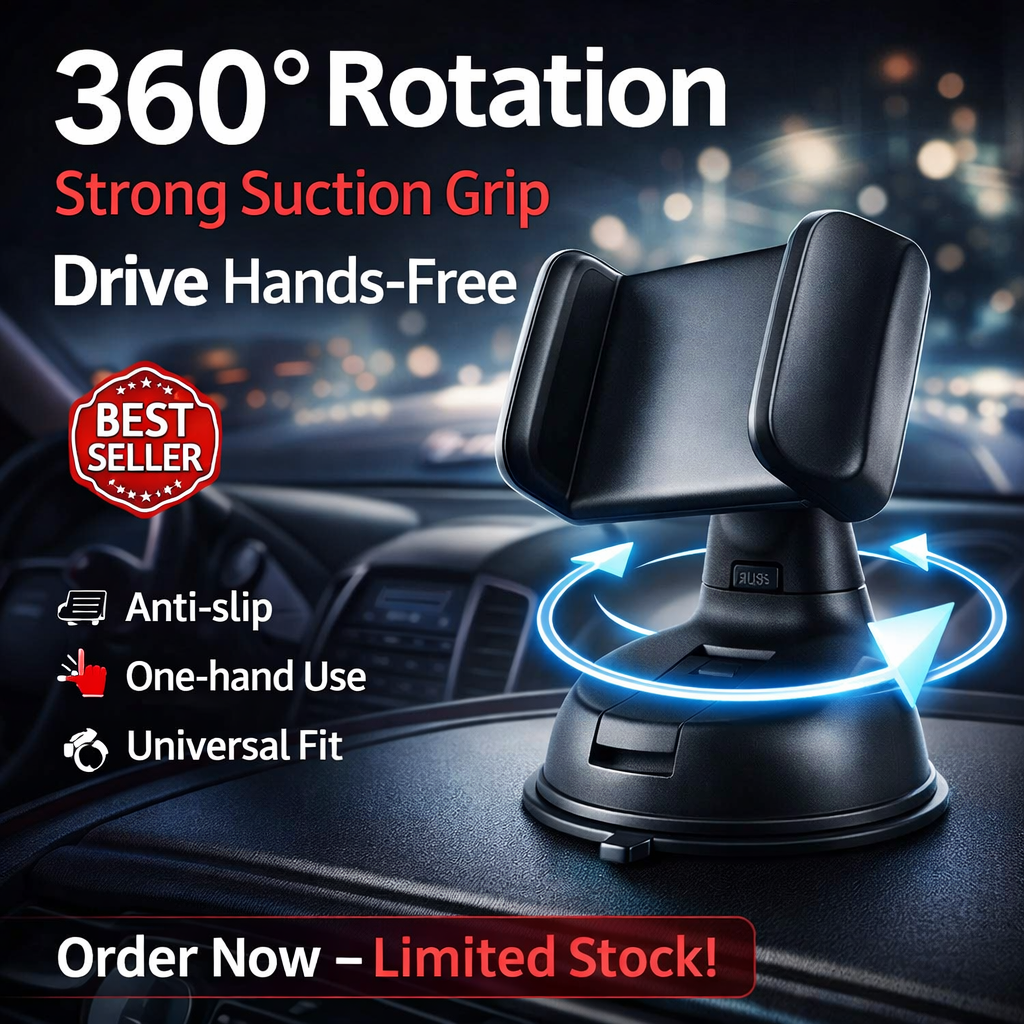 H9 Grip - 360° Magnetic Car Phone Holder With Strong Suction Base