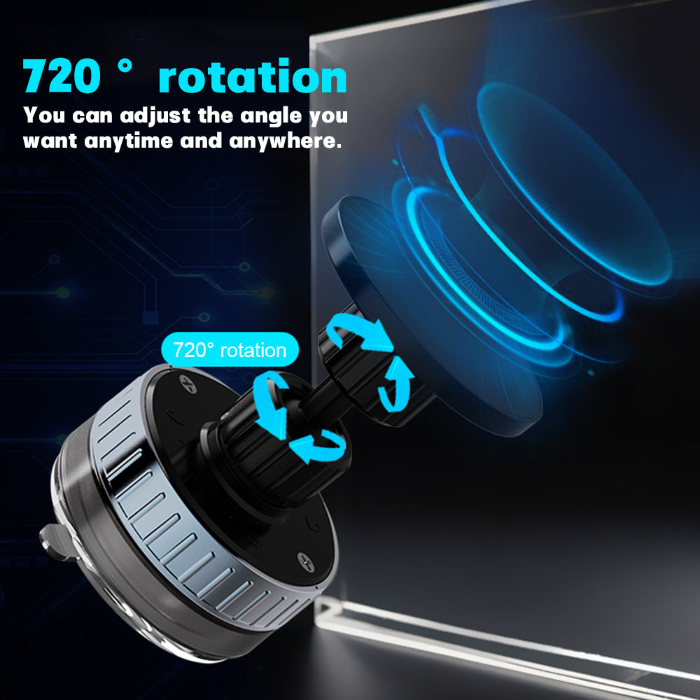 Mag Grip - 360° Magnetic Car Phone Holder With Strong Suction Base