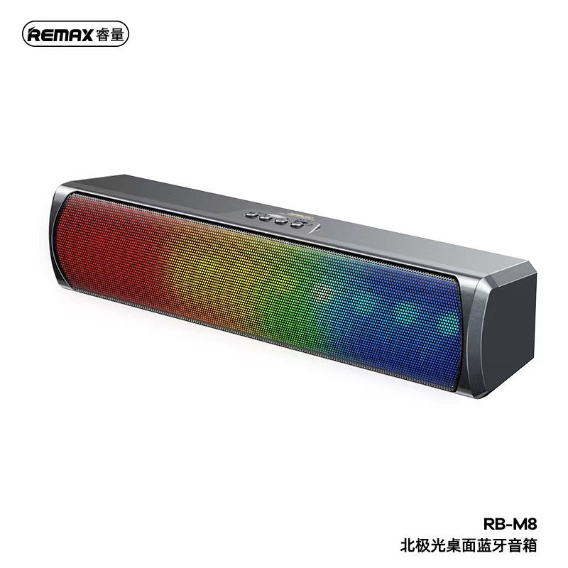 REMAX RB-M8 BLUETOOTH SPEAKER WITH SUPER BASS RGB LED LIGHT - eShop Now