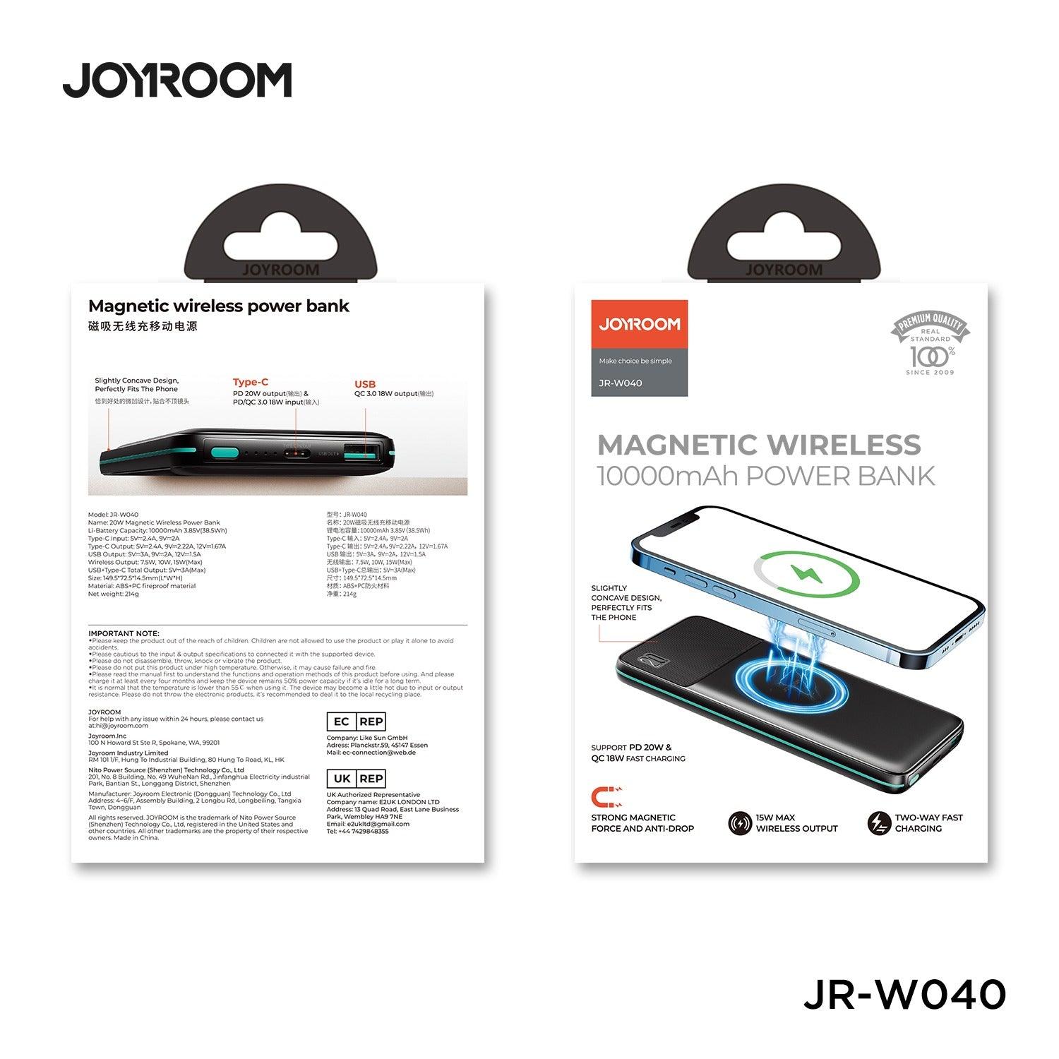 Joyroom 20W Magnetic Wireless powerbank 10,000 mAh - eShop Now